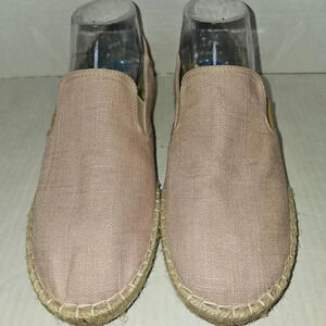 Olukai Kaula Pa'a Kapa Espadrille Flats Shoe Women Size 8 Casual Pink